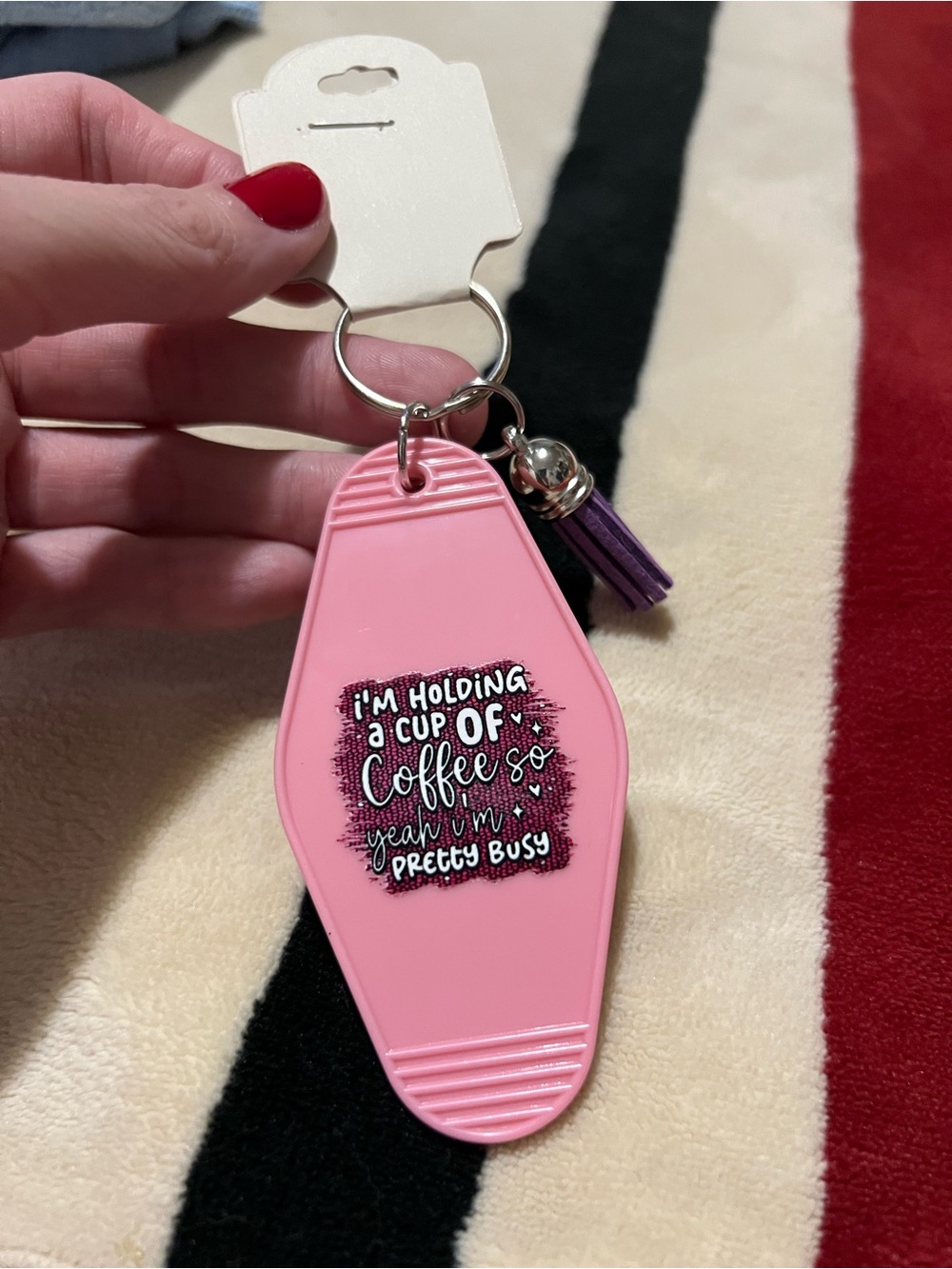 I’m Holding Coffee I’m Busy Keychain ☕️